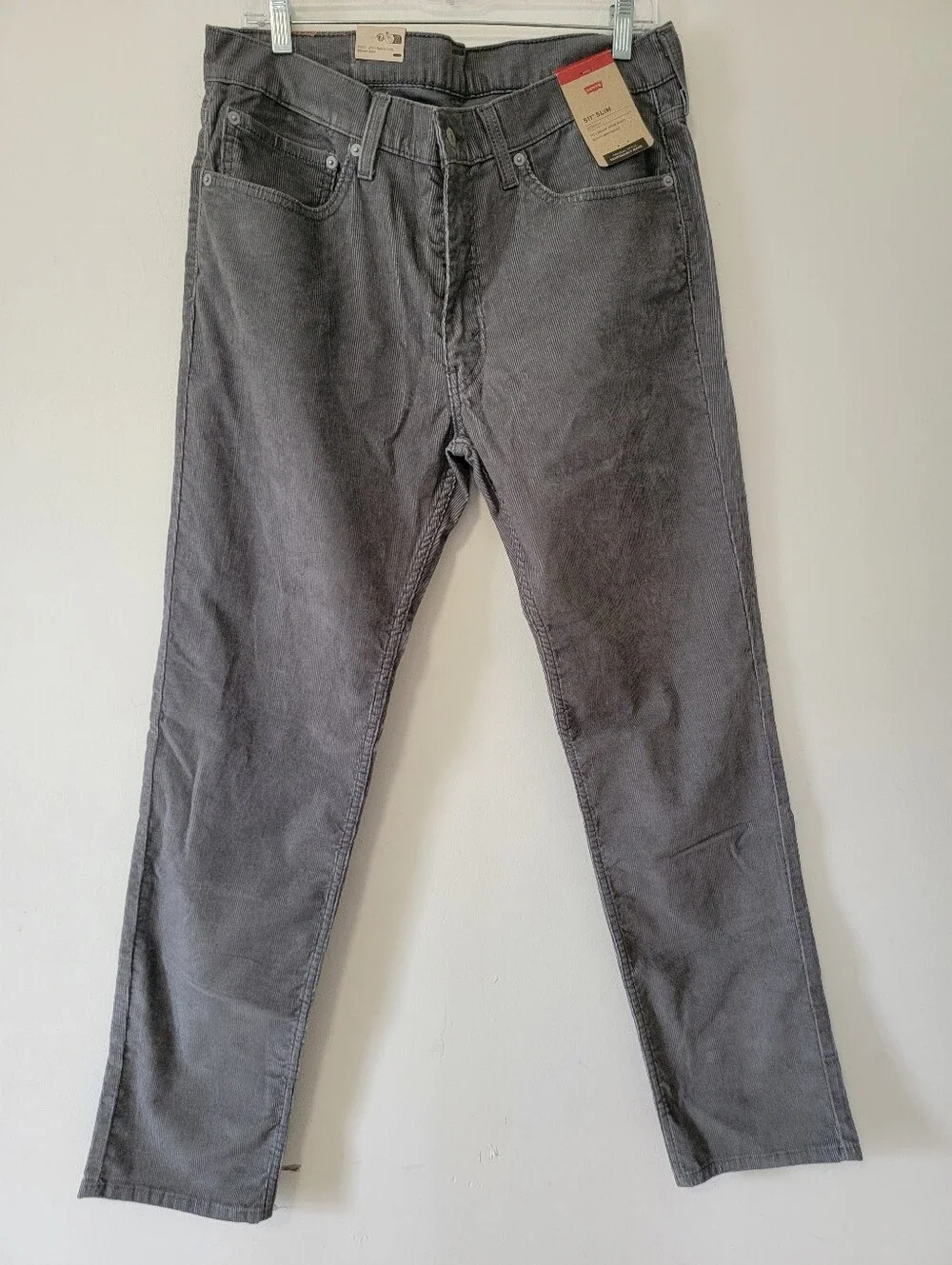 Levi's Men's Straight Gray 511 Slim corduroy Pants